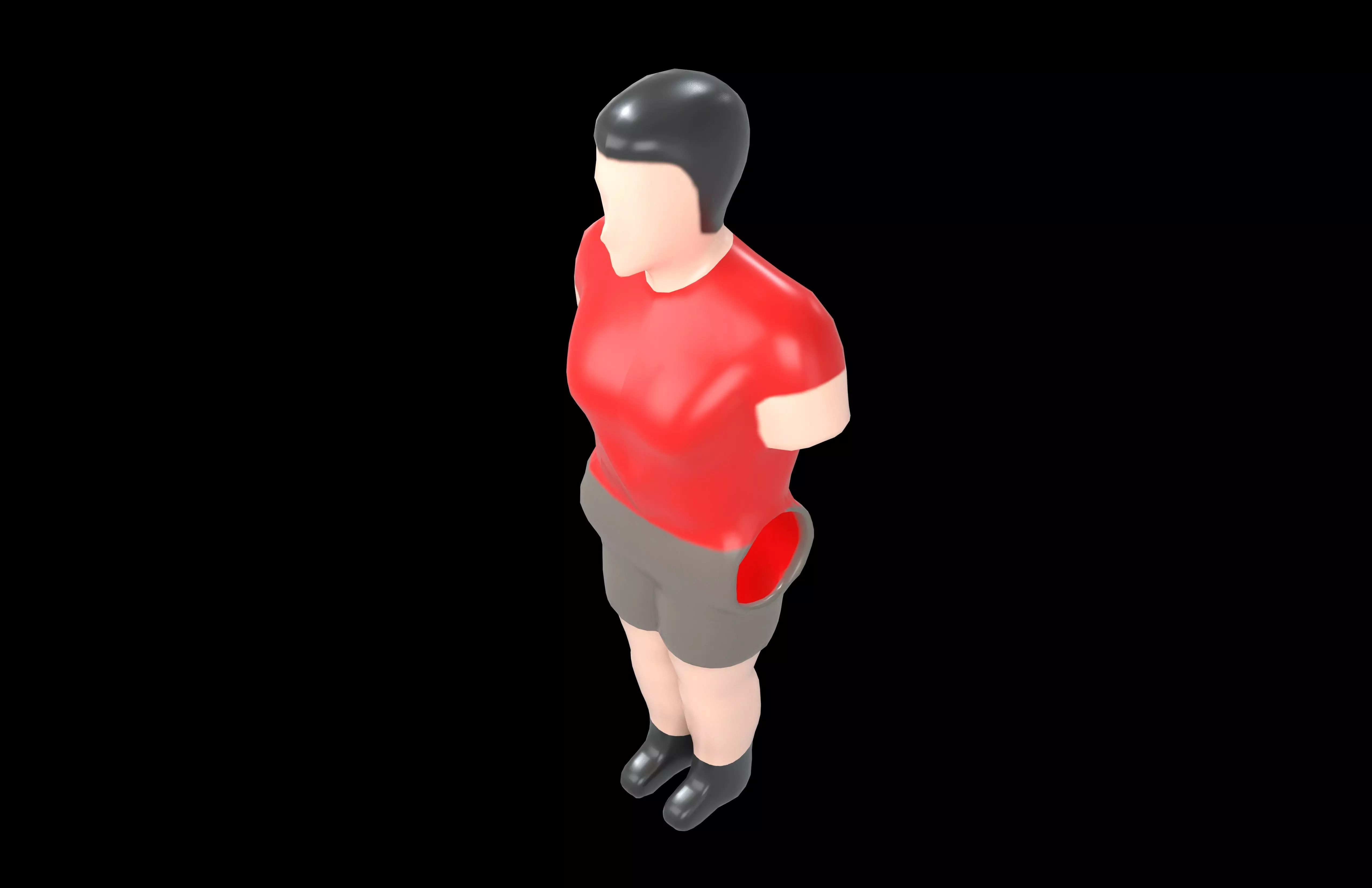 Foosball Figurine v1 003 Low-poly 3D model_1