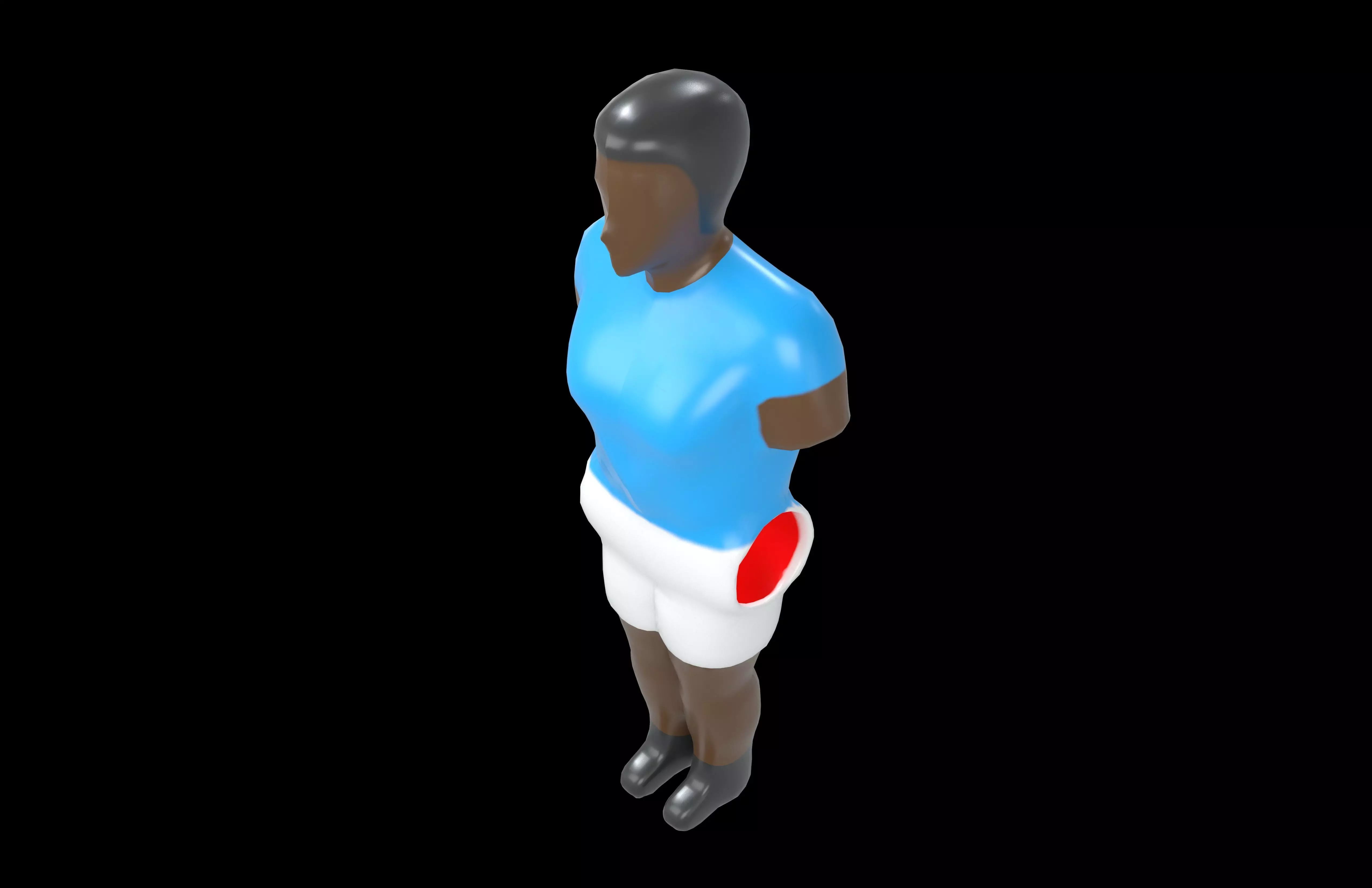 Foosball Figurine v1 006 Low-poly 3D model_2