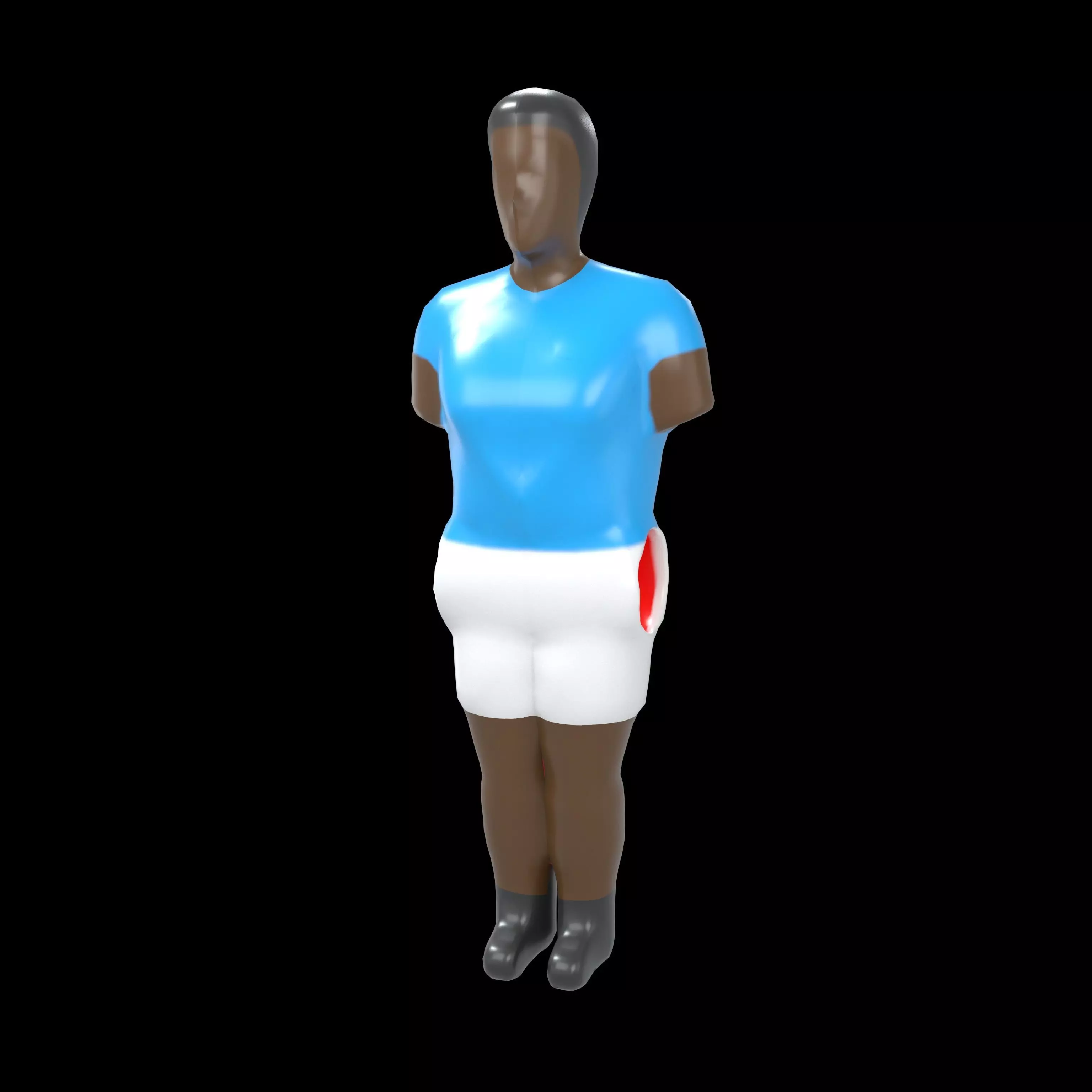 Foosball Figurine v1 006 Low-poly 3D model_0