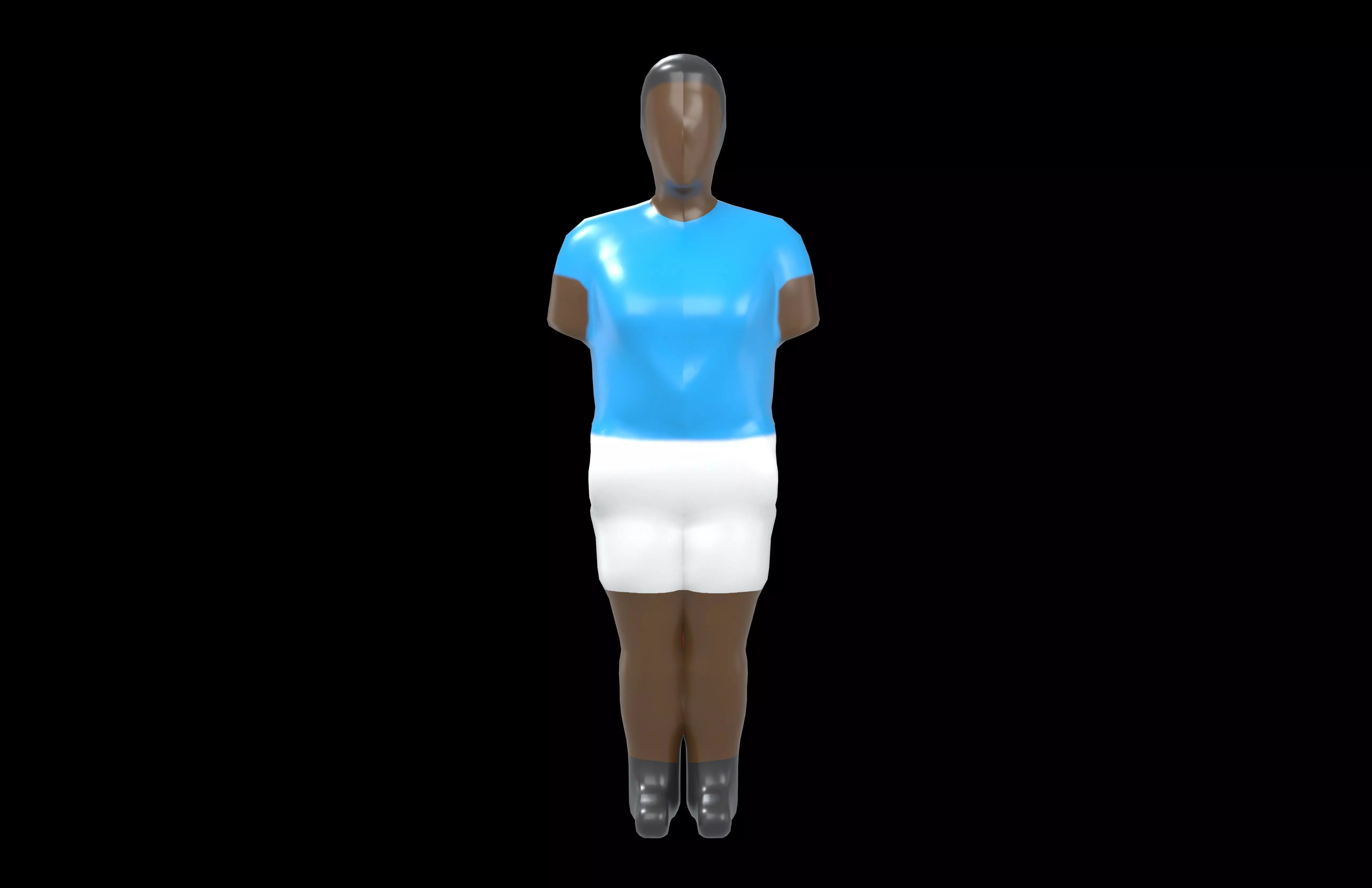 Foosball Figurine v1 006 Low-poly 3D model_1