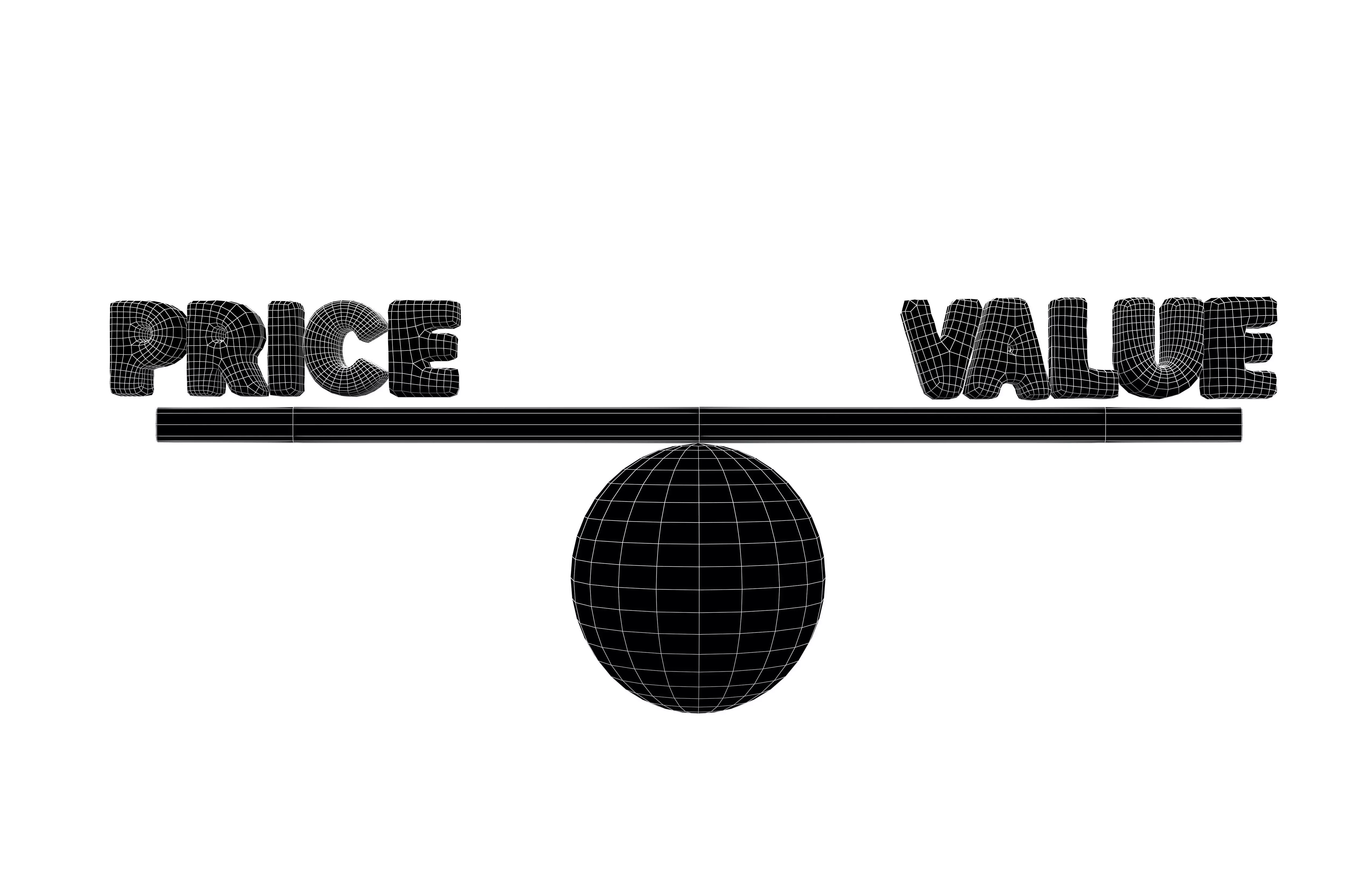 Price and Value Balance Icon v1 001 Low-poly 3D model_6
