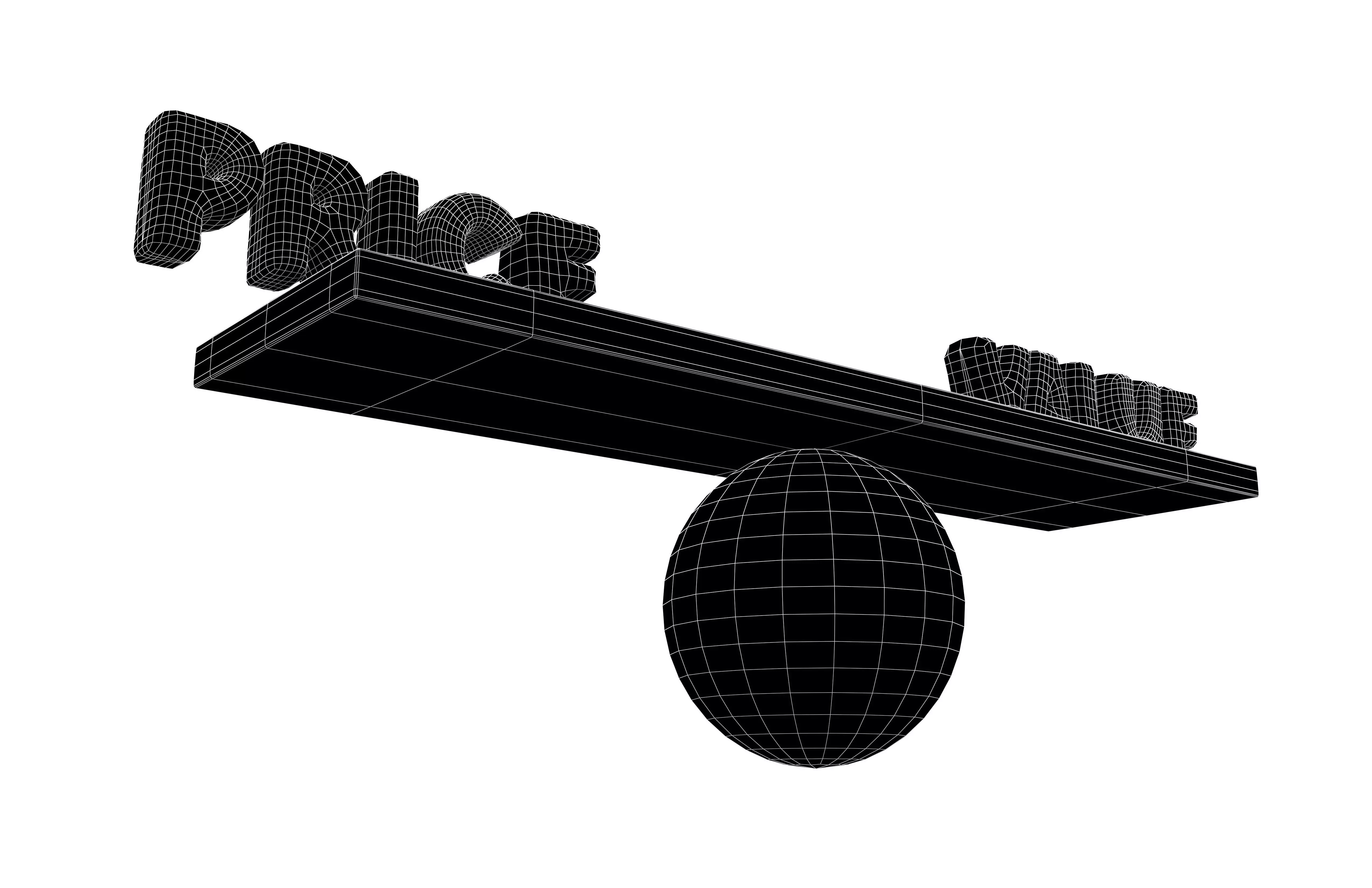 Price and Value Balance Icon v1 001 Low-poly 3D model_7
