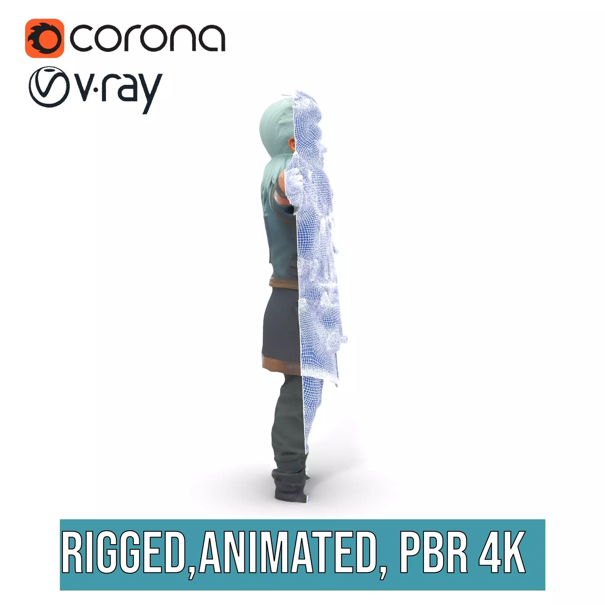 Workshop Wizard Character model pack Low-poly 3D model_32