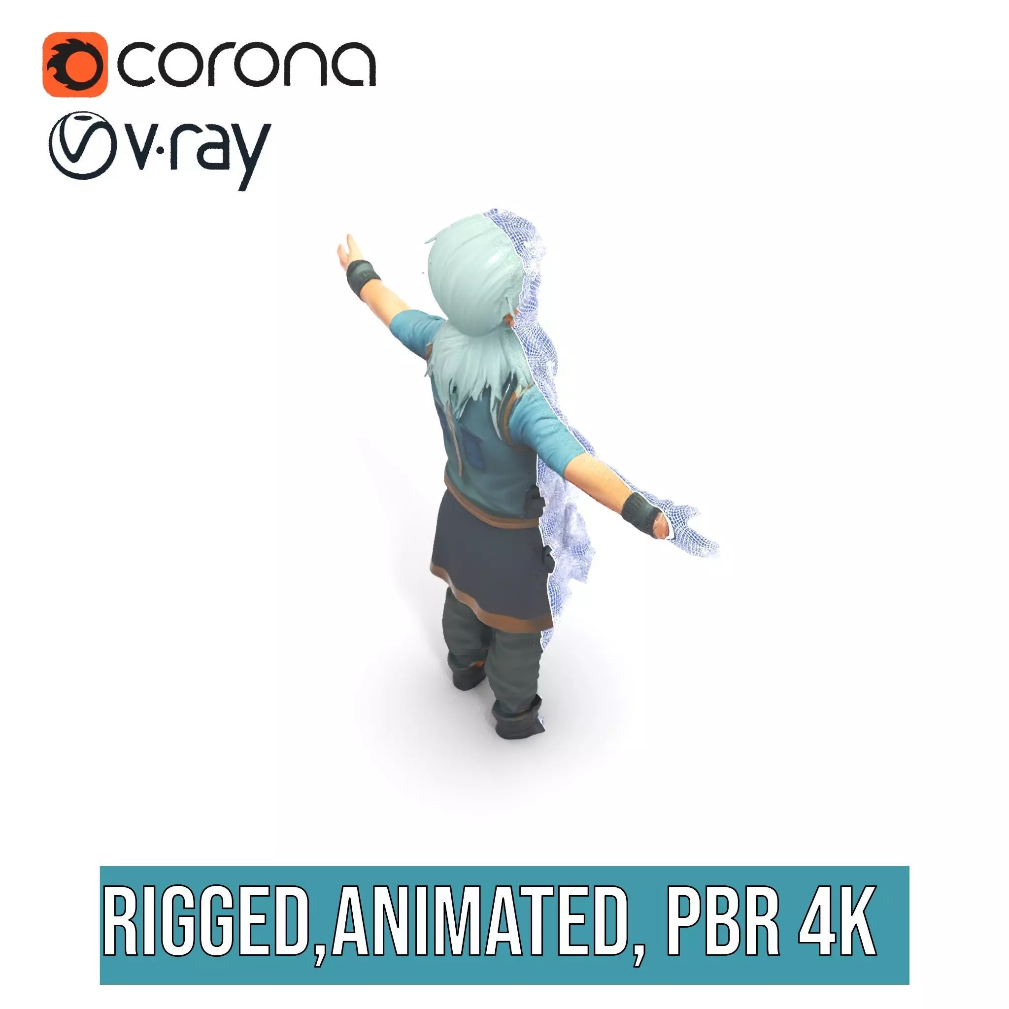 Workshop Wizard Character model pack Low-poly 3D model_23