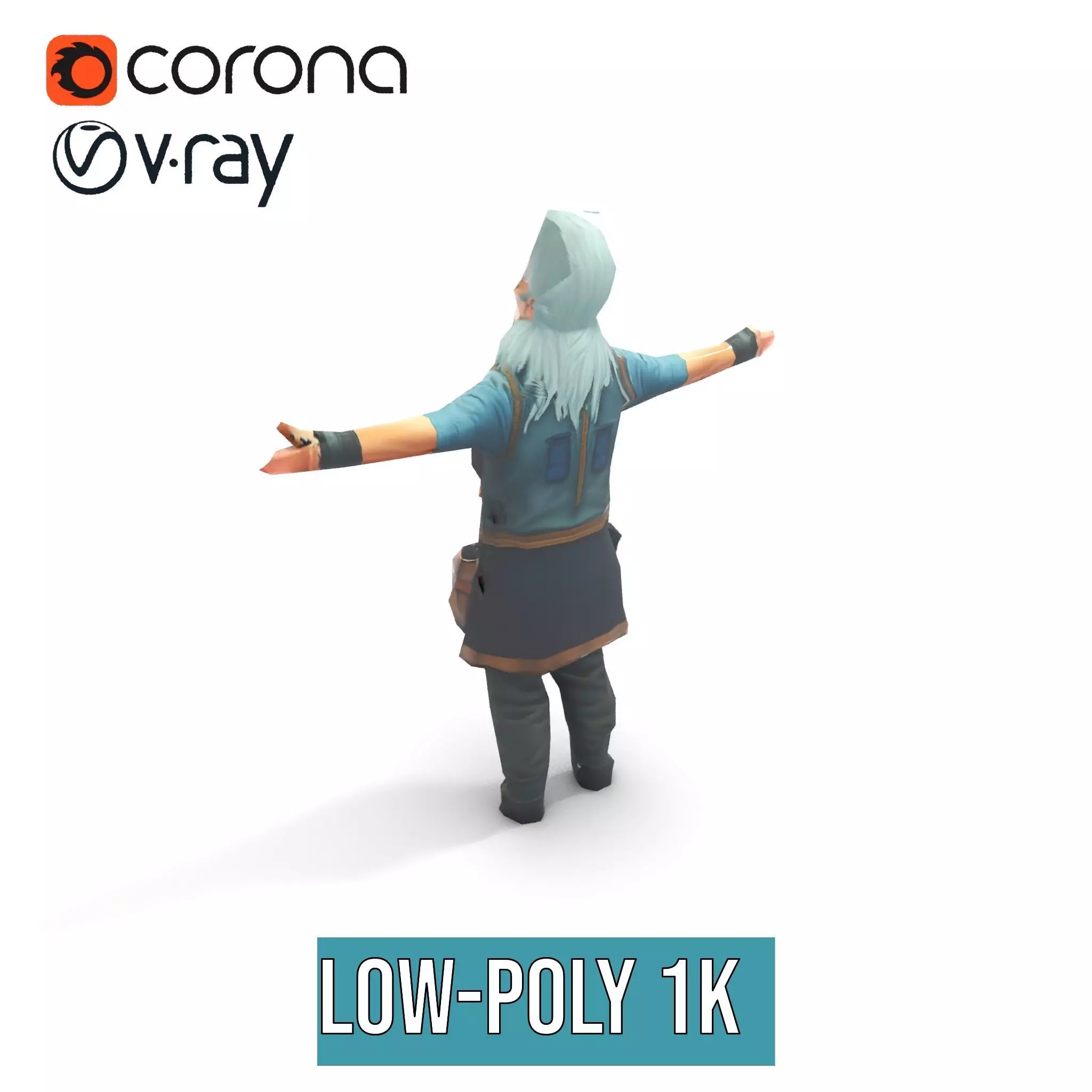 Workshop Wizard Character model pack Low-poly 3D model_22