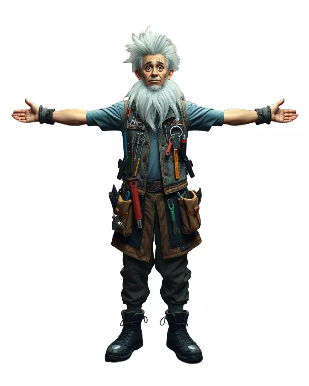 Workshop Wizard Character model pack Low-poly 3D model_2