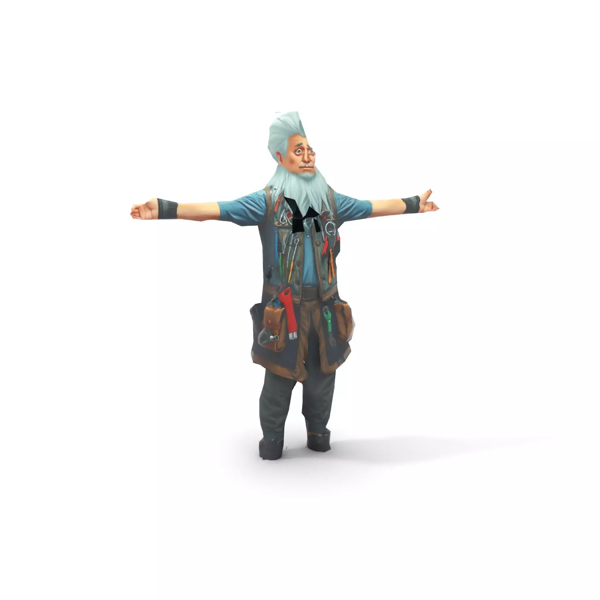 Workshop Wizard Character model pack Low-poly 3D model_12