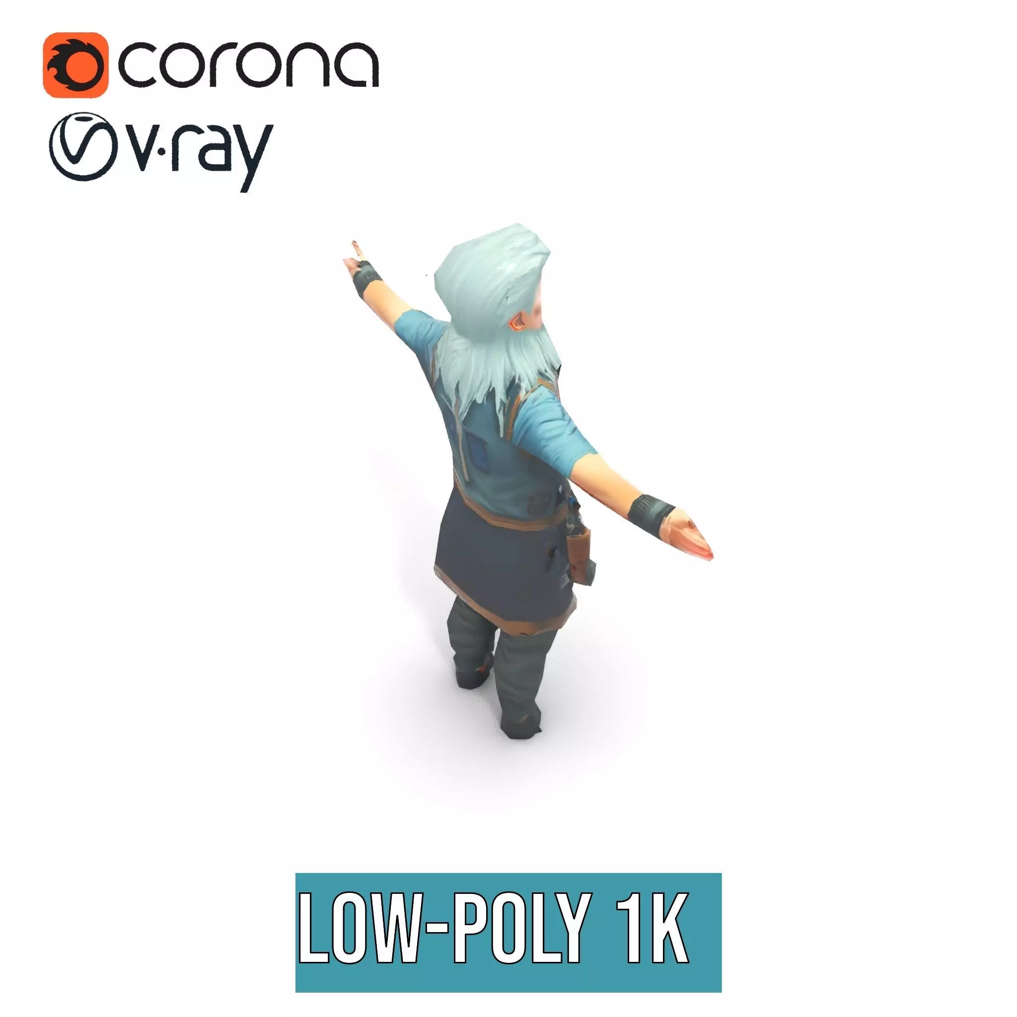 Workshop Wizard Character model pack Low-poly 3D model_20