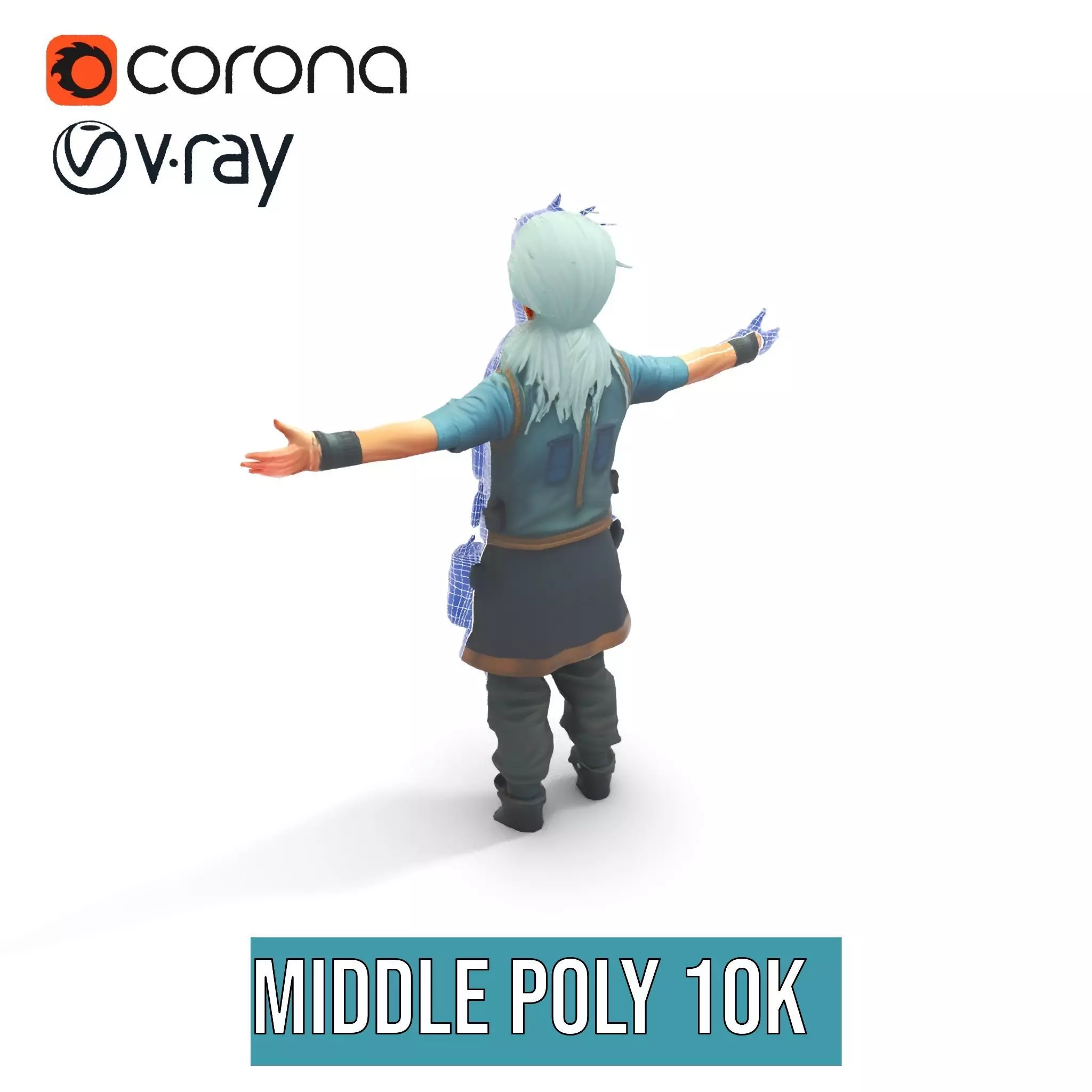 Workshop Wizard Character model pack Low-poly 3D model_11