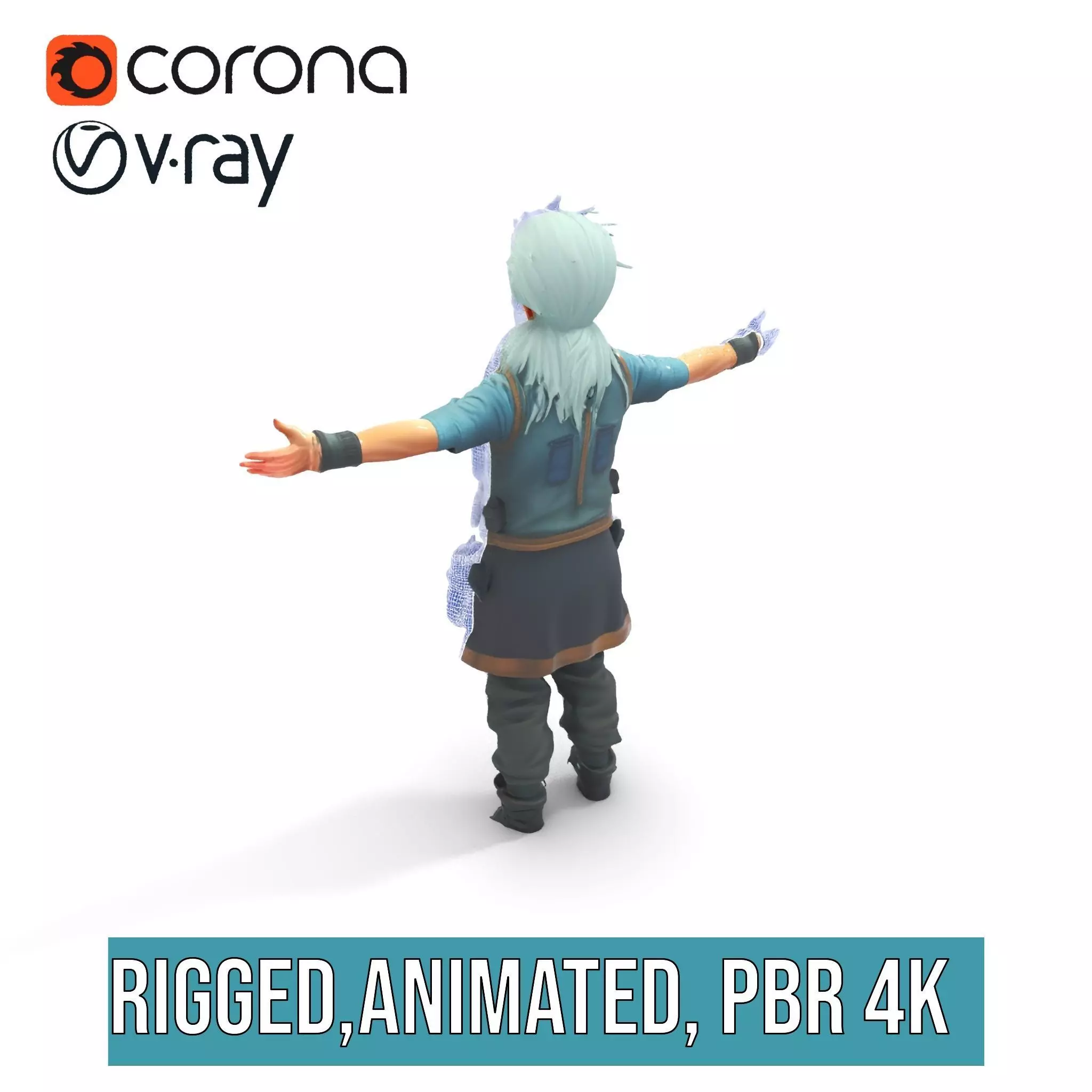 Workshop Wizard Character model pack Low-poly 3D model_26