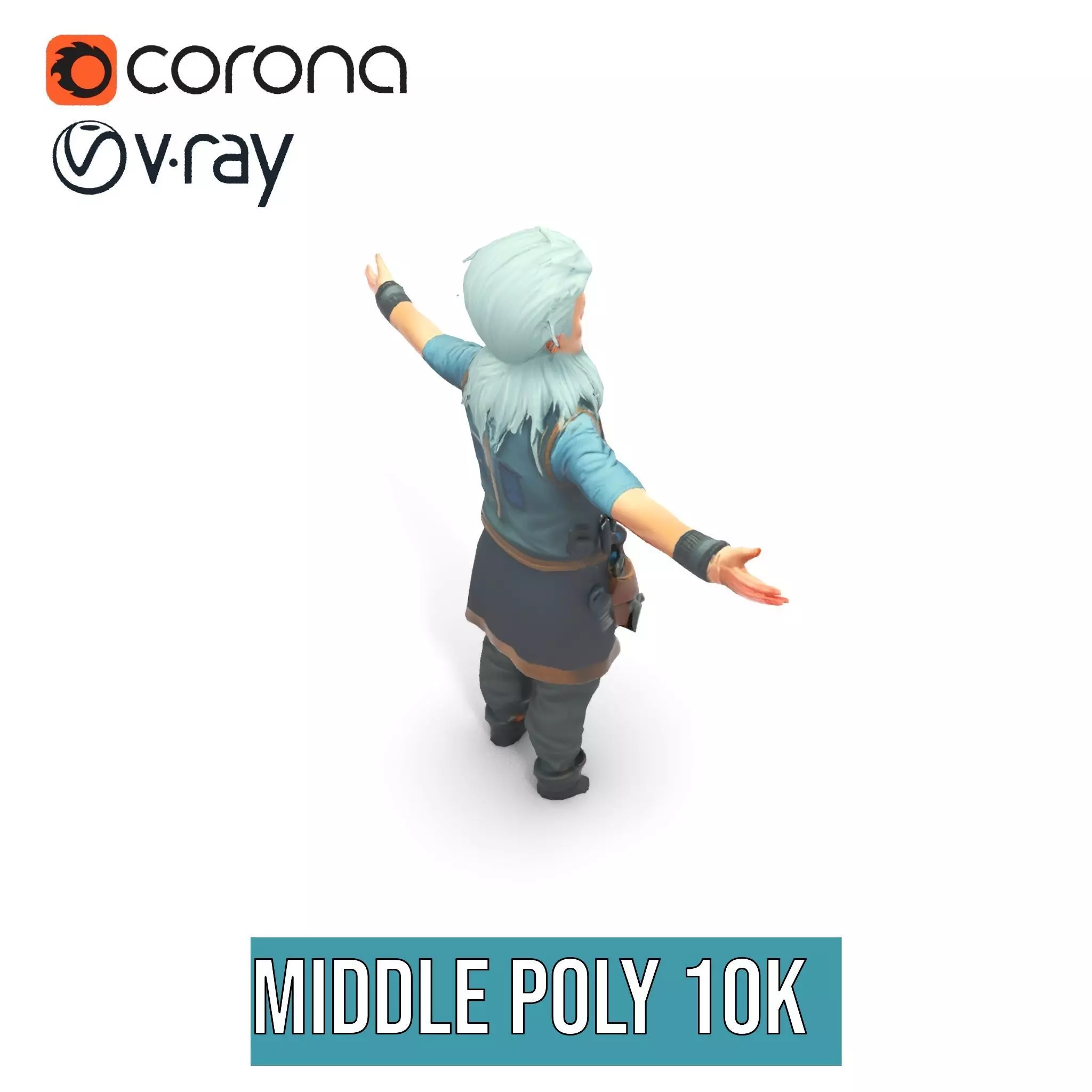 Workshop Wizard Character model pack Low-poly 3D model_24