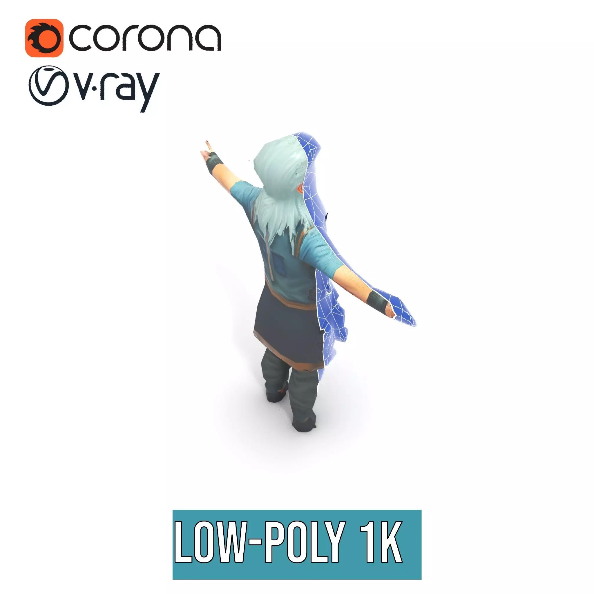 Workshop Wizard Character model pack Low-poly 3D model_31