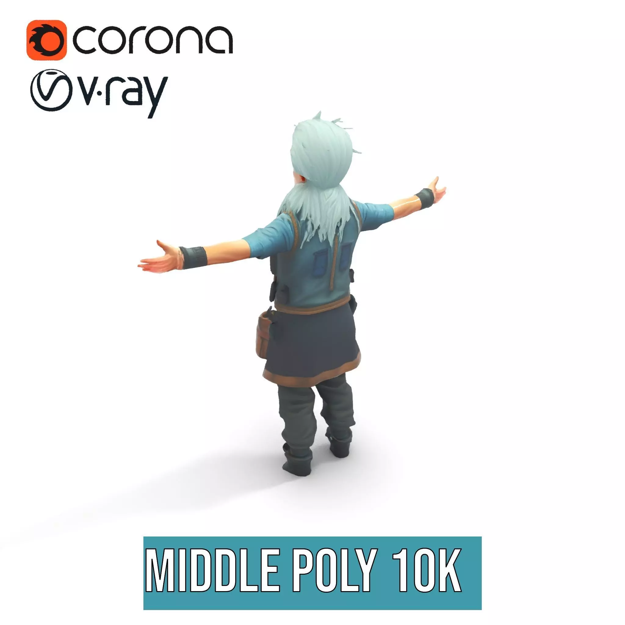 Workshop Wizard Character model pack Low-poly 3D model_30