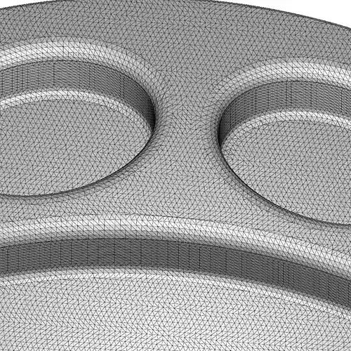 Plastic Oval Plate 3D model 6