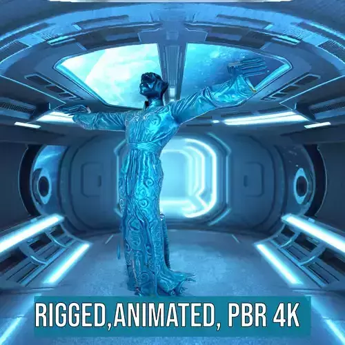 Mystic Blue Robe model pack