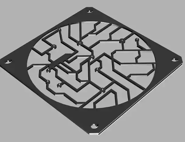 Optimized Fan Grill 120mm for PC Modding - RESELLER Licence 3D print model