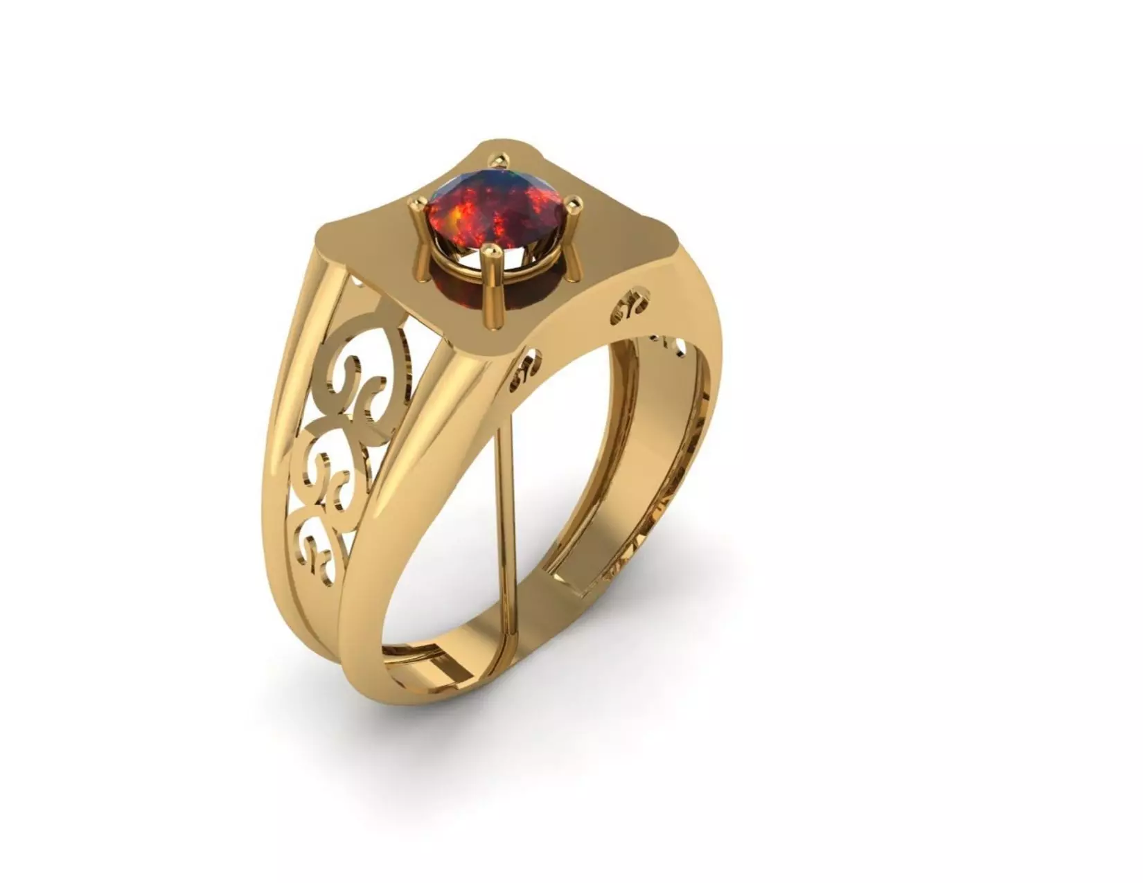 43 Hyper Efficient Men  Rings  3D print model_3