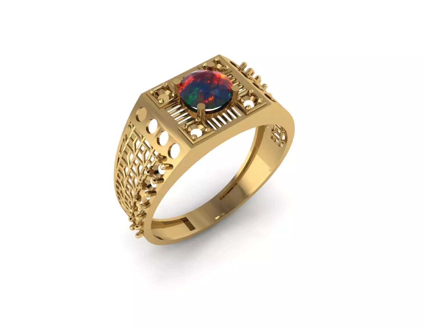 43 Hyper Efficient Men  Rings  3D print model_9