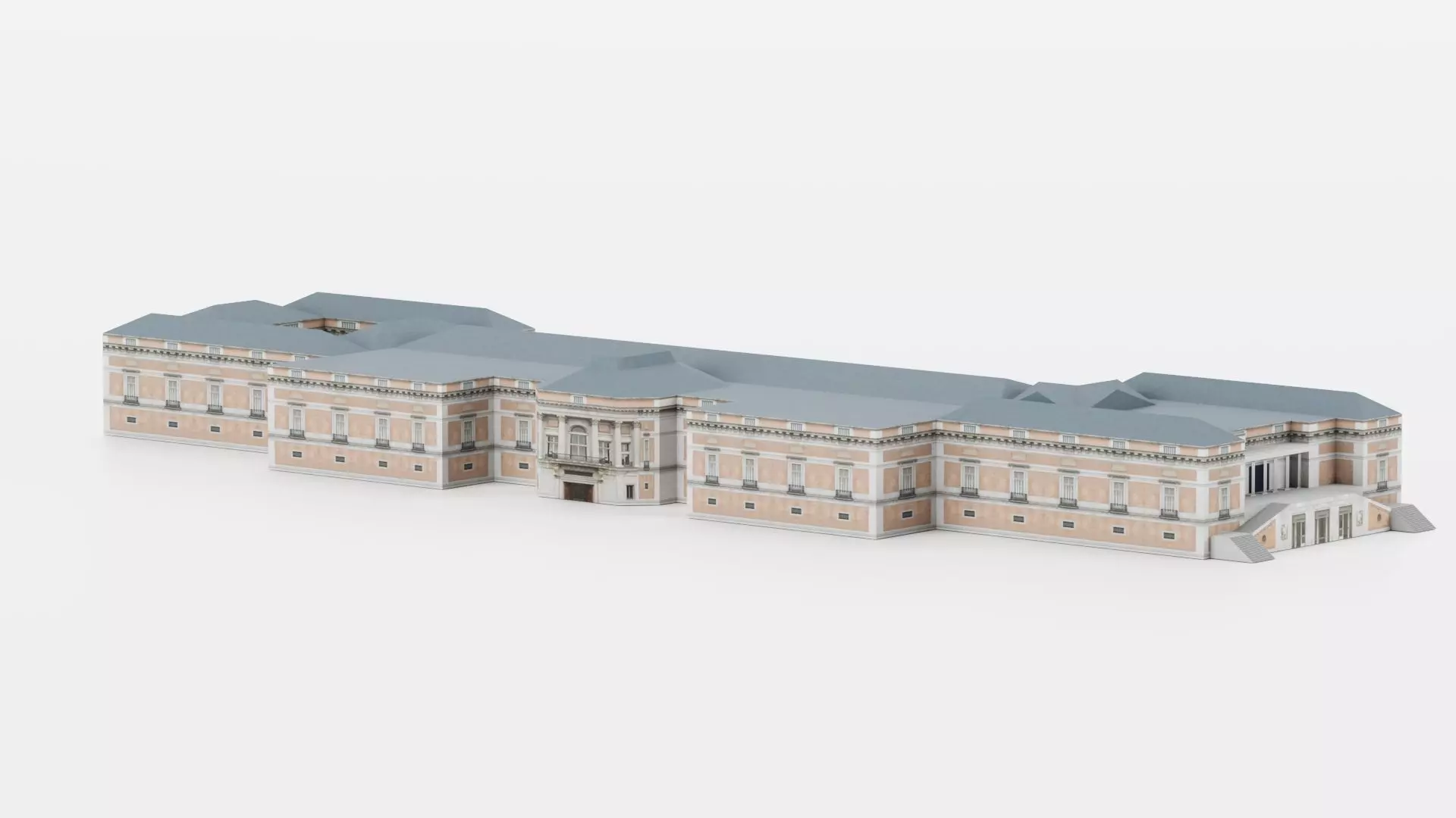 Museo Nacional del Prado Madrid 3D Lowpoly Model Low-poly 3D model_6