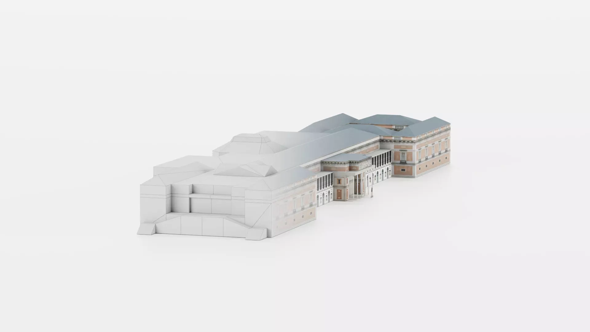 Museo Nacional del Prado Madrid 3D Lowpoly Model Low-poly 3D model_3