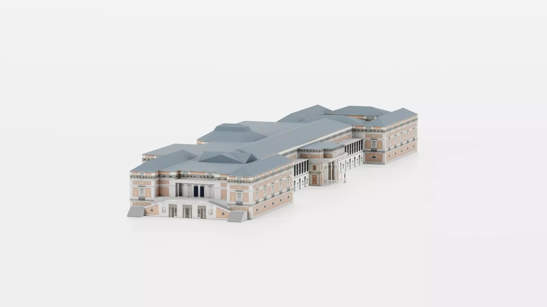 Museo Nacional del Prado Madrid 3D Lowpoly Model Low-poly 3D model_2