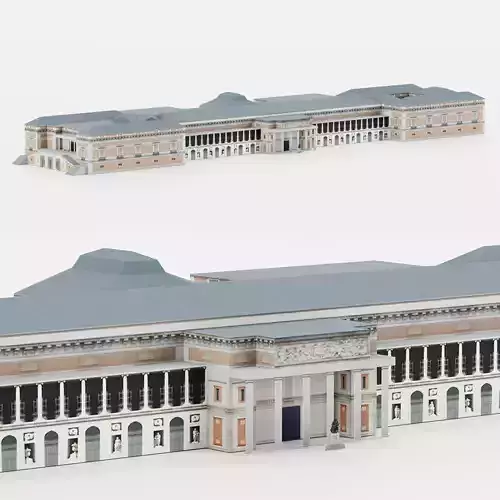 Museo Nacional del Prado Madrid 3D Lowpoly Model