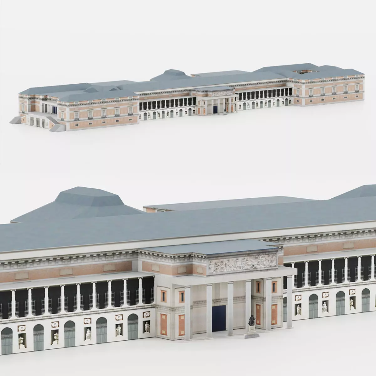 Museo Nacional del Prado Madrid 3D Lowpoly Model Low-poly 3D model_0