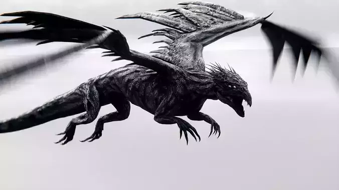 Fantasy Dragon Creature - Wyvern Shrieker