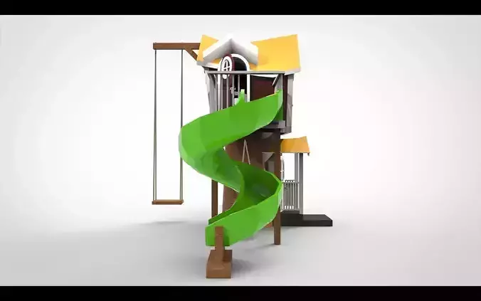 Hobbit Playground Low-poly 3D model 5