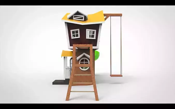 Hobbit Playground Low-poly 3D model 4