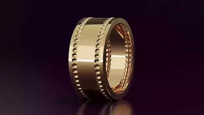 Mens wedding band N02 10mm EU60