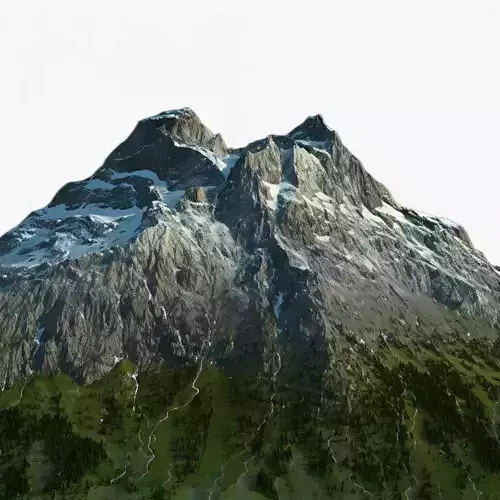 7 Photorealistic Alpine Snow Capped Mountains Pack