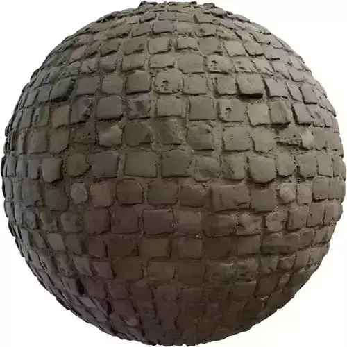 Weathered Cobblestone Street With Sand