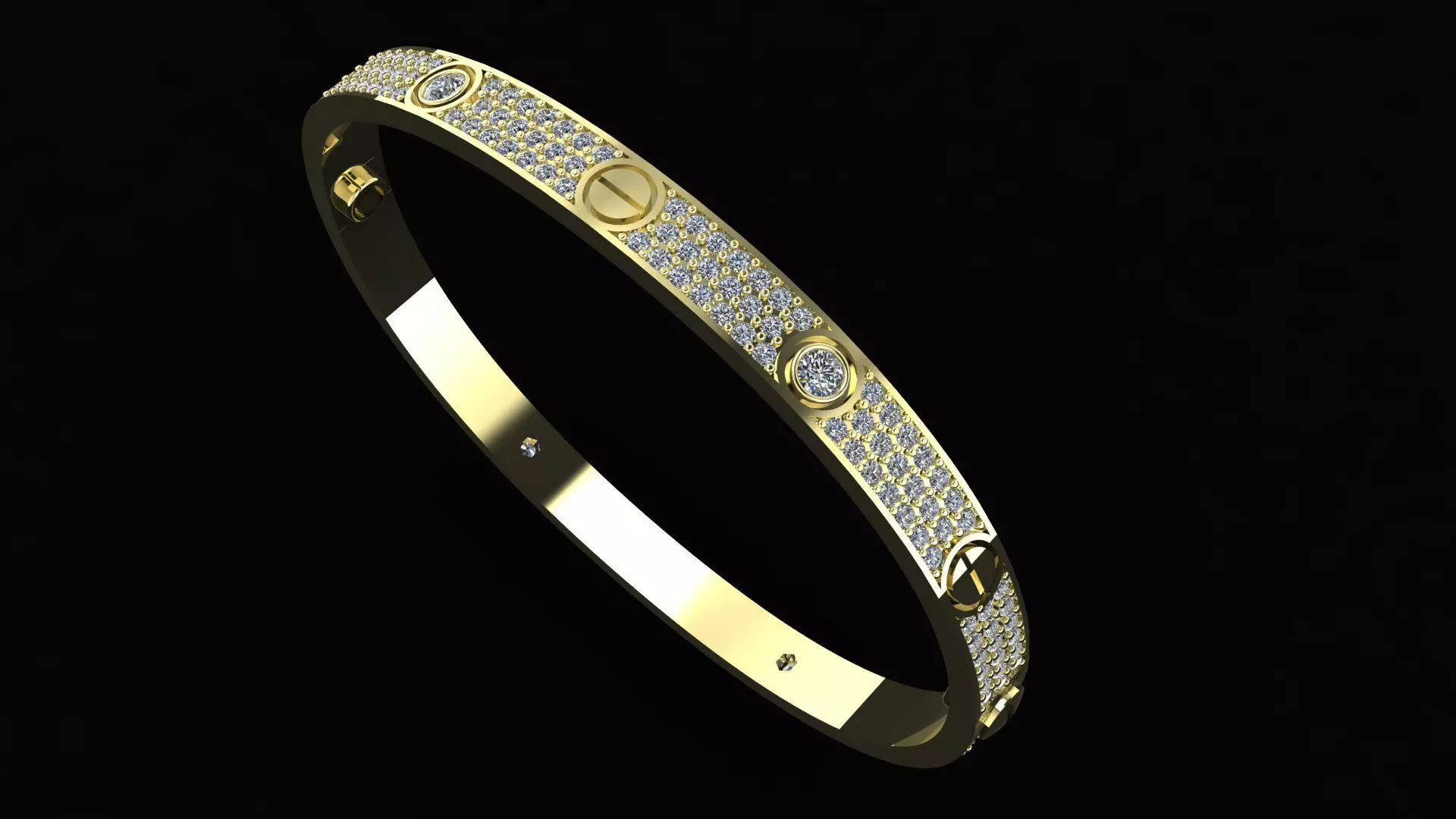 CARTIER LOVE Bracelet with the Stones 3d printing model 3D print model_12