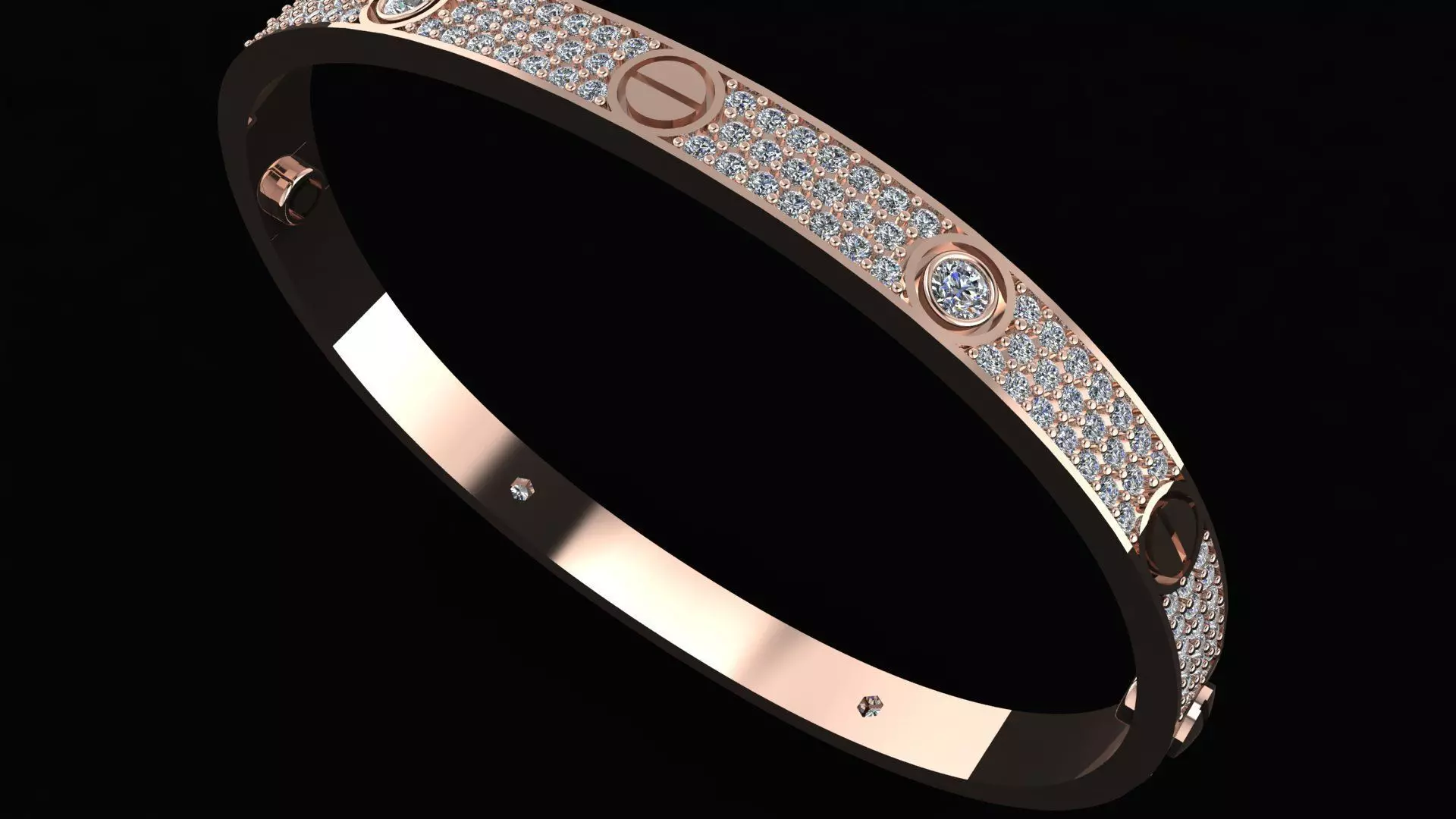 CARTIER LOVE Bracelet with the Stones 3d printing model 3D print model_3