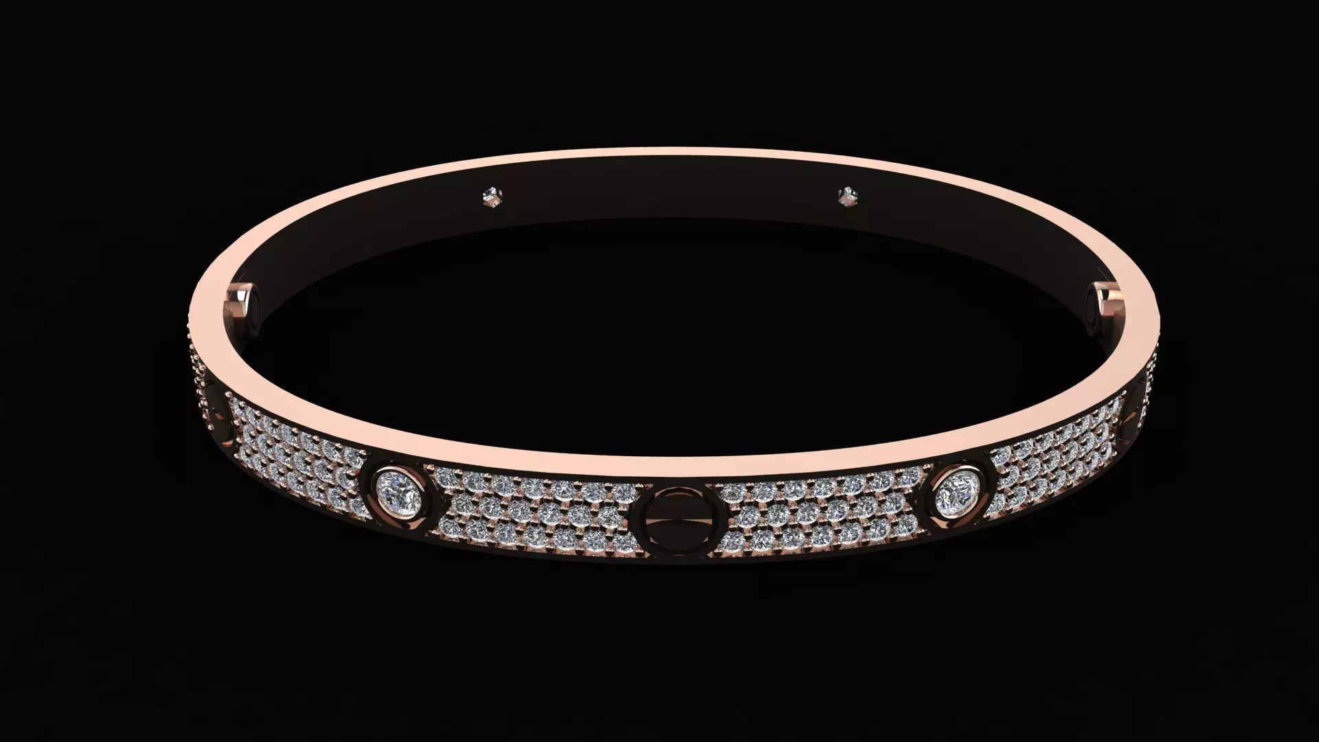 CARTIER LOVE Bracelet with the Stones 3d printing model 3D print model_1