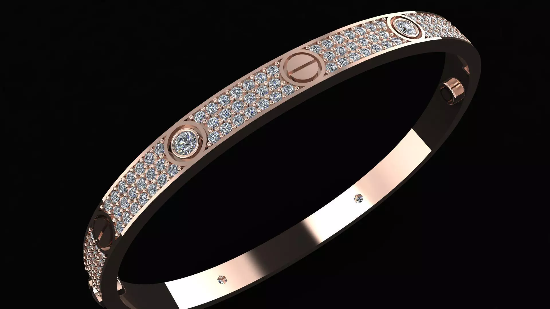 CARTIER LOVE Bracelet with the Stones 3d printing model 3D print model_23