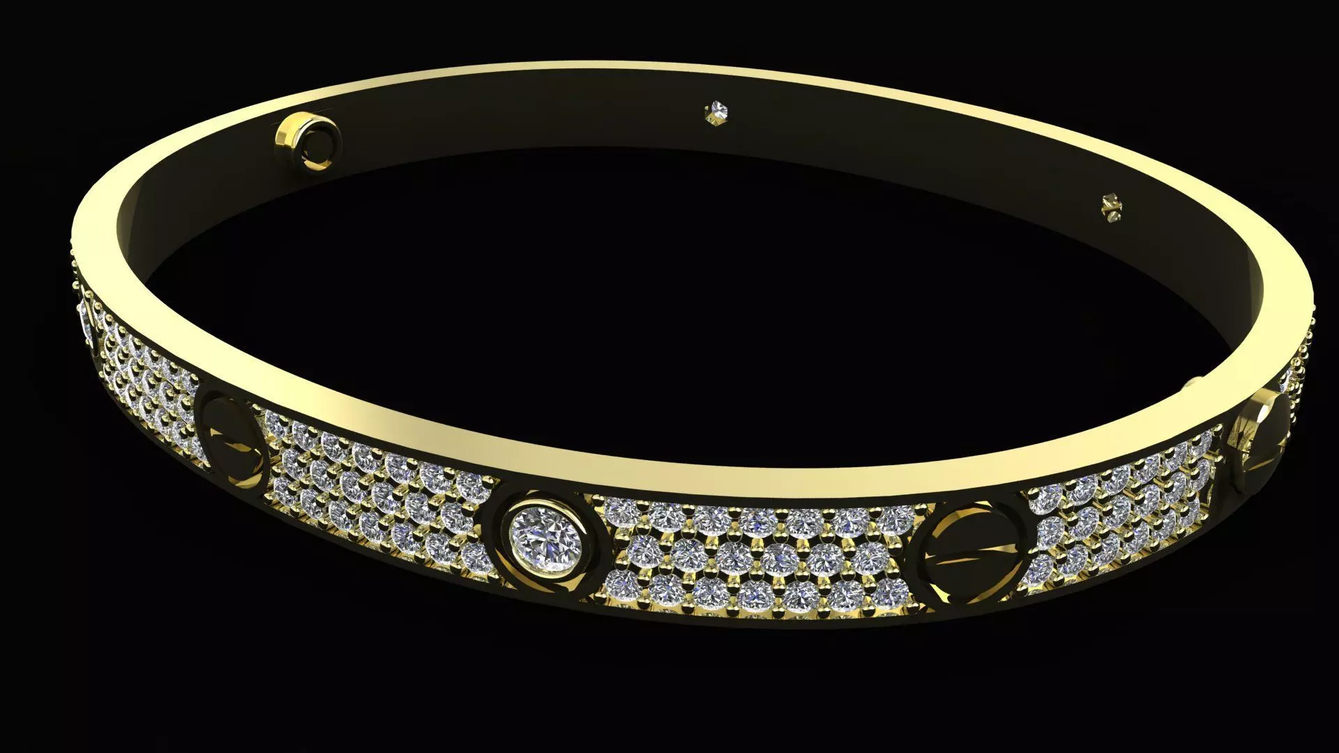 CARTIER LOVE Bracelet with the Stones 3d printing model 3D print model_22