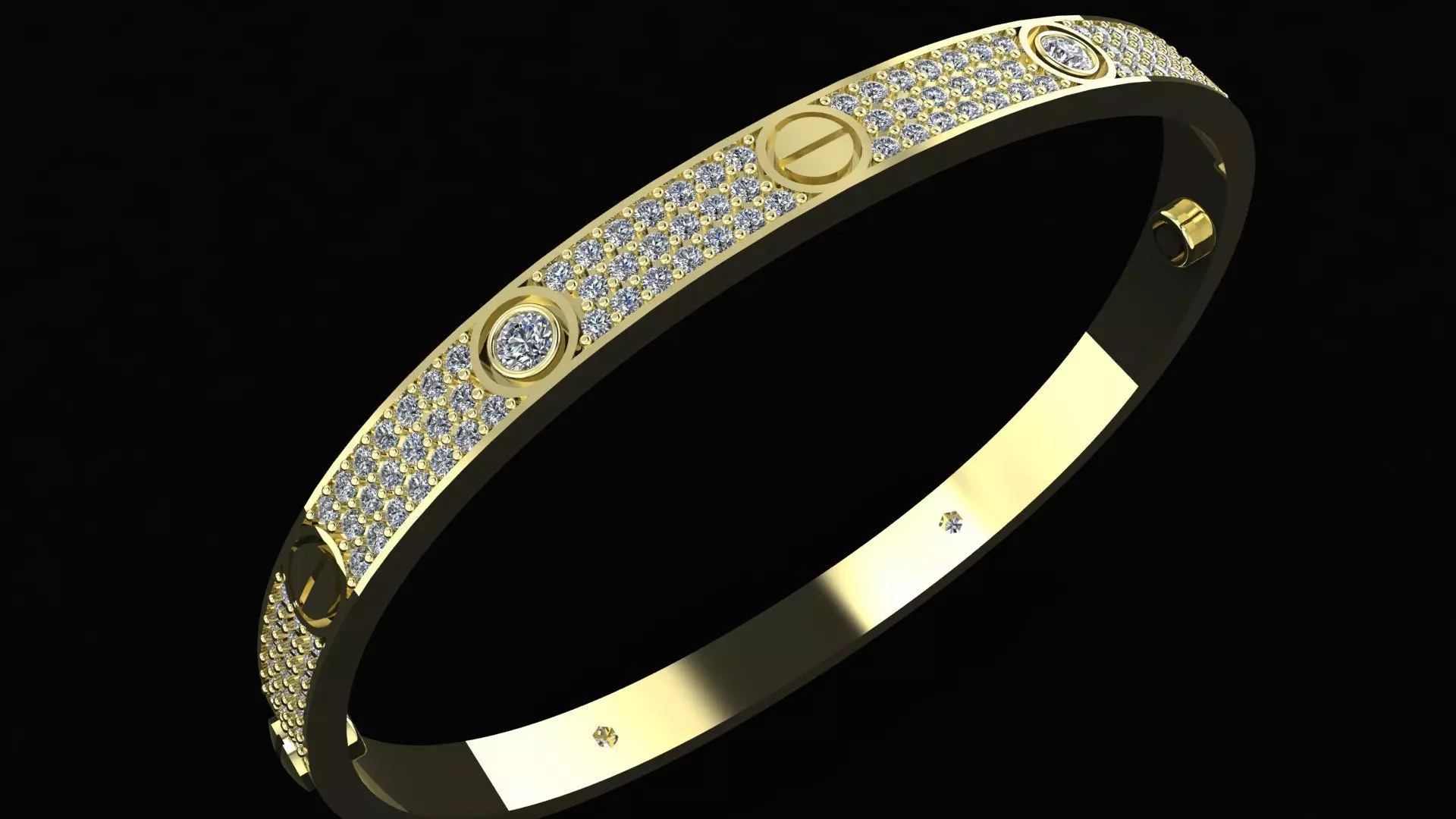CARTIER LOVE Bracelet with the Stones 3d printing model 3D print model_2