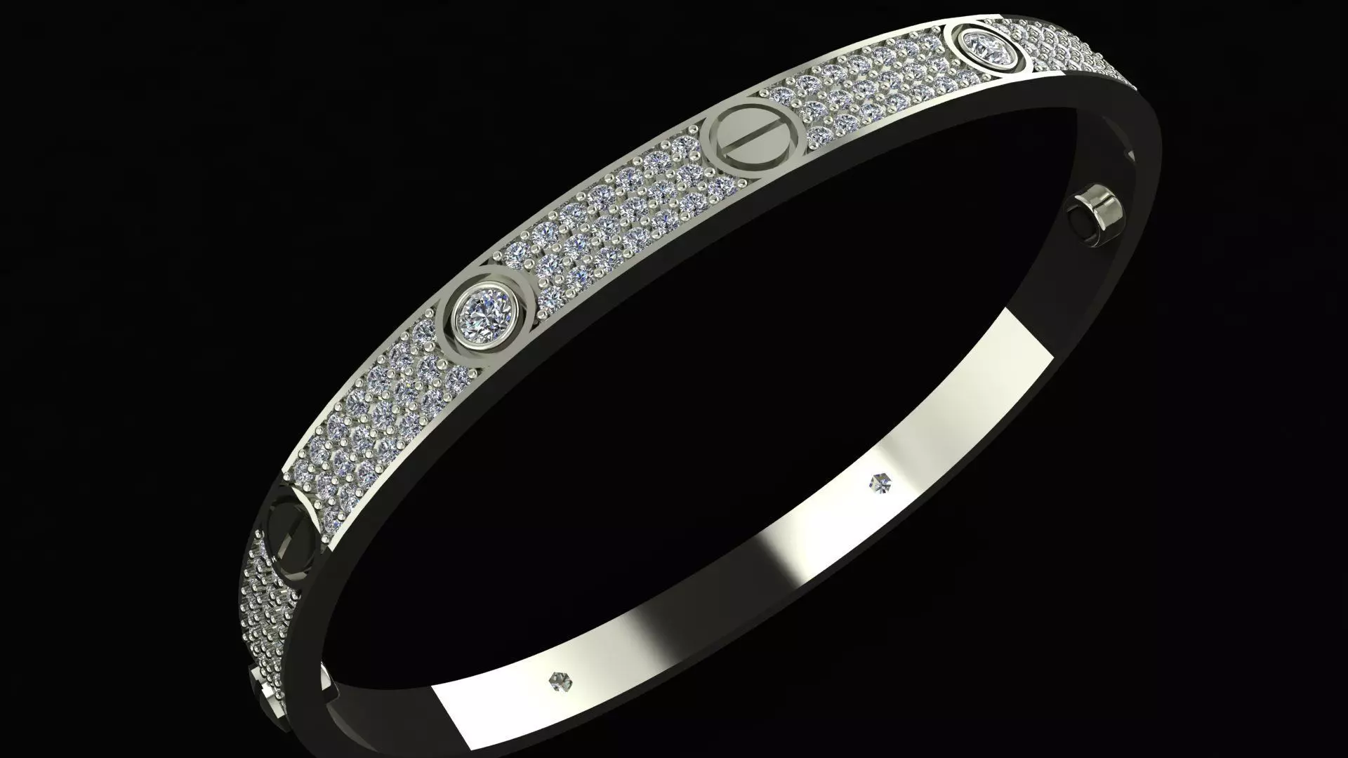 CARTIER LOVE Bracelet with the Stones 3d printing model 3D print model_13