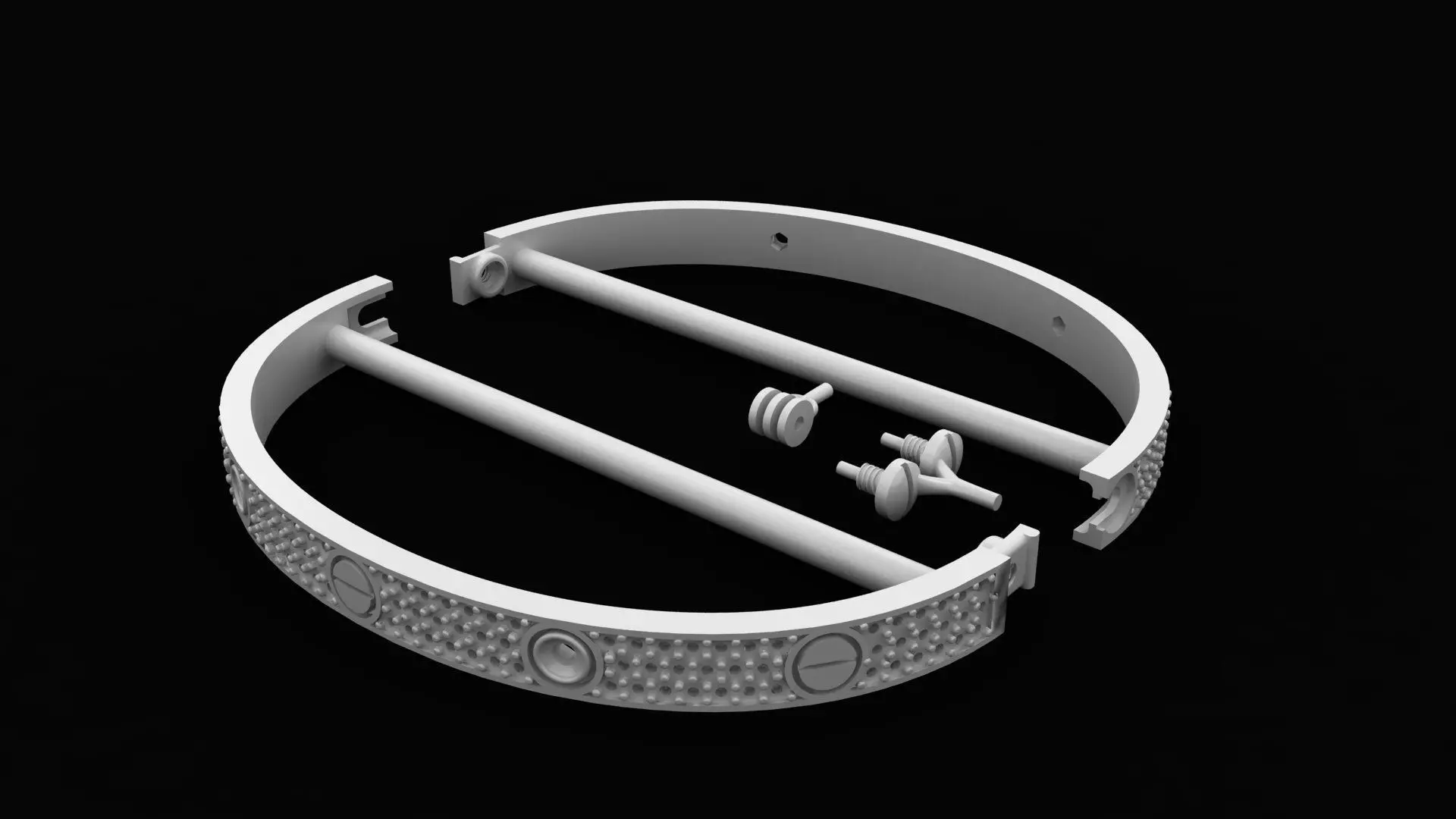 CARTIER LOVE Bracelet with the Stones 3d printing model 3D print model_4