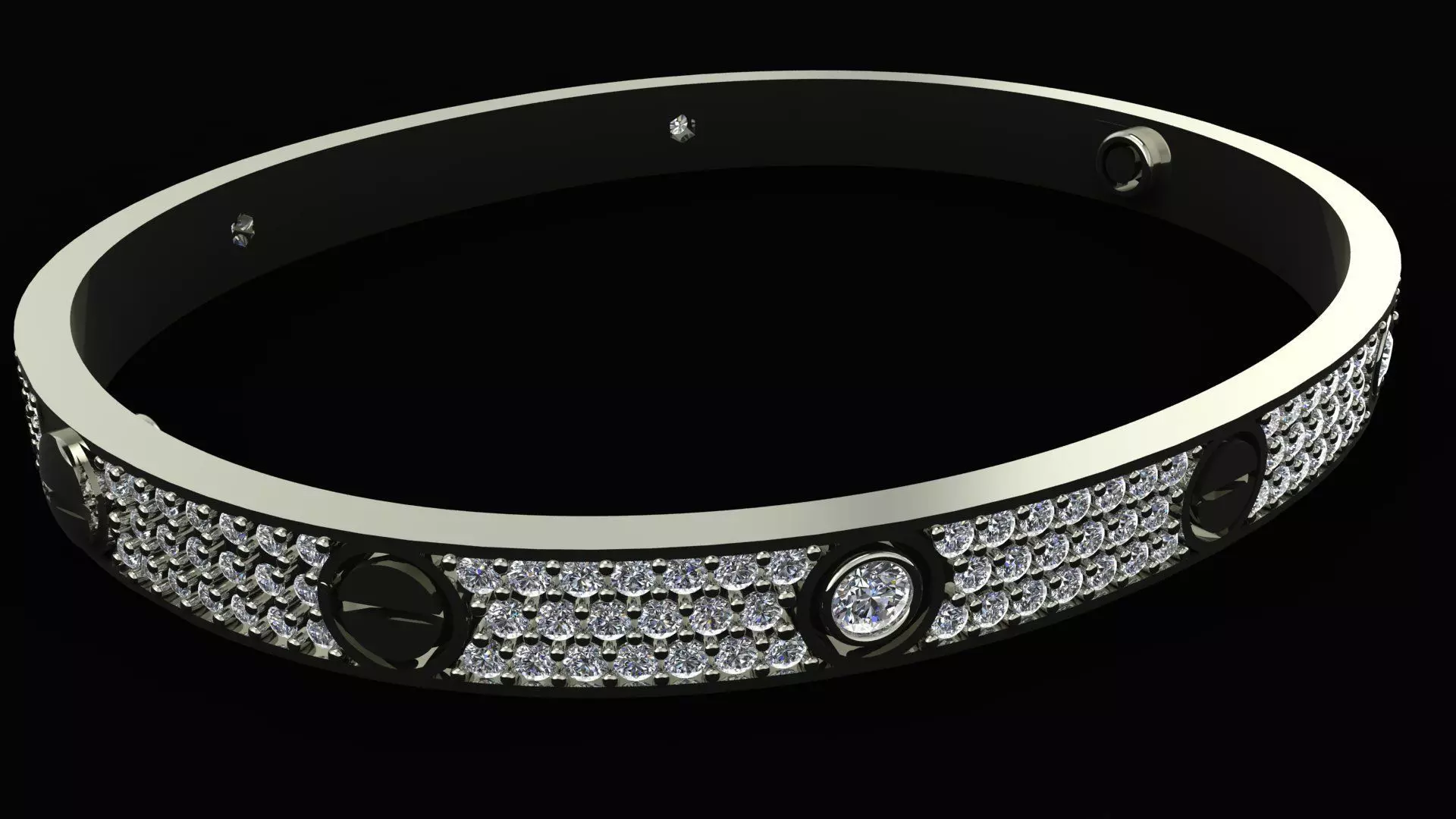 CARTIER LOVE Bracelet with the Stones 3d printing model 3D print model_16