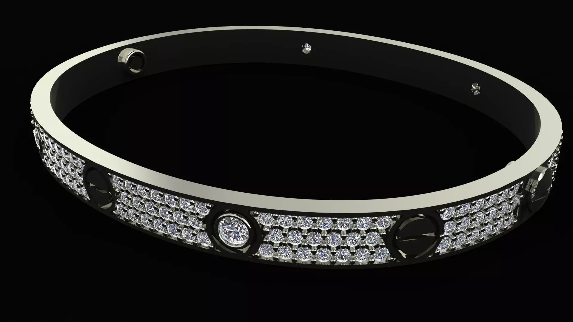 CARTIER LOVE Bracelet with the Stones 3d printing model 3D print model_21
