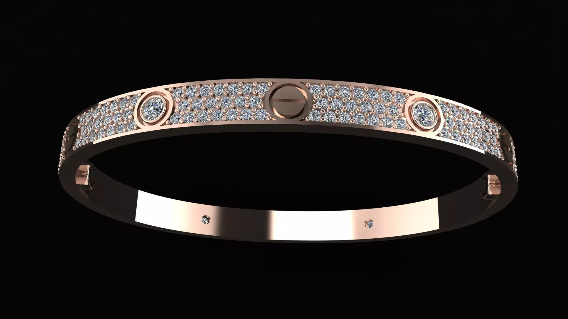 CARTIER LOVE Bracelet with the Stones 3d printing model 3D print model_5