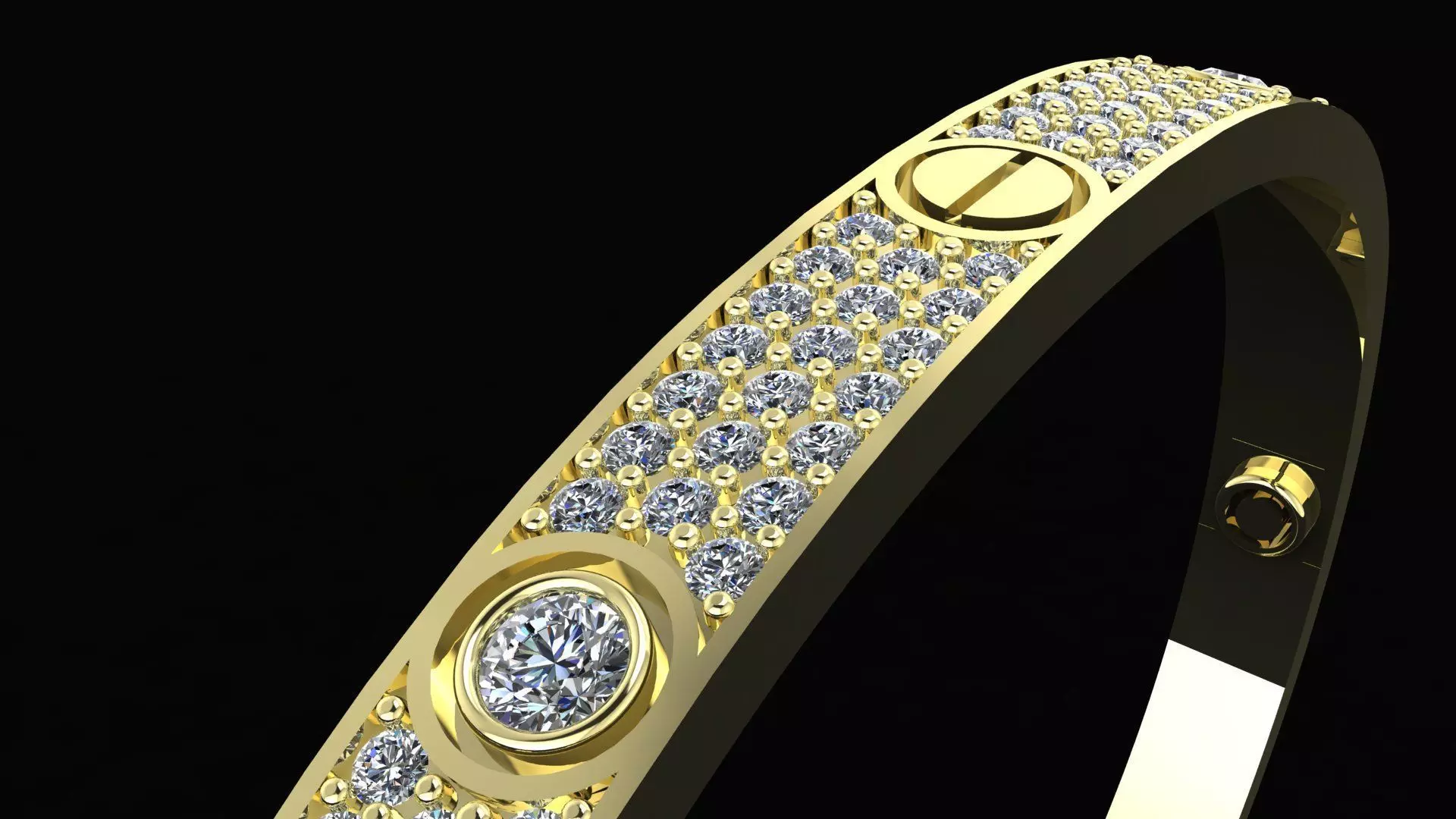 CARTIER LOVE Bracelet with the Stones 3d printing model 3D print model_10