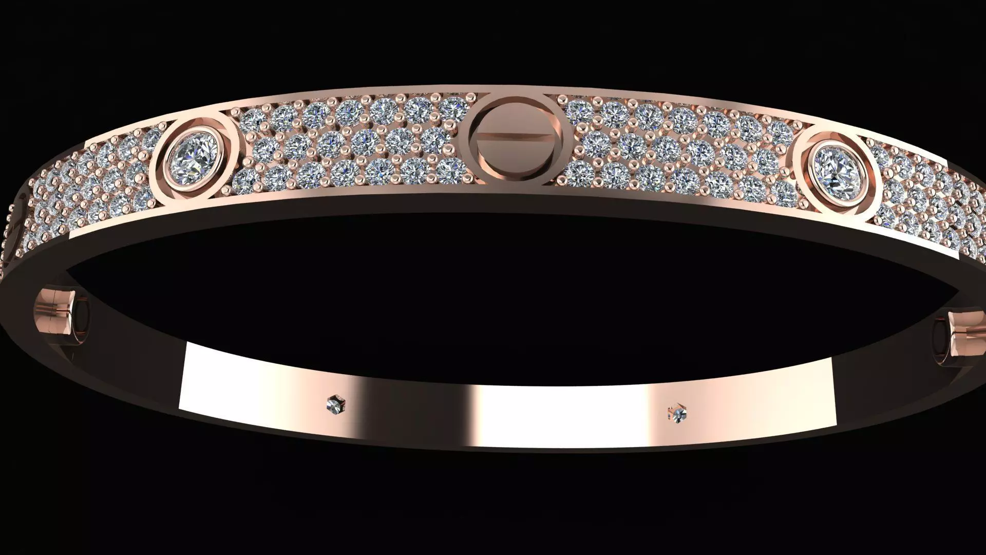 CARTIER LOVE Bracelet with the Stones 3d printing model 3D print model_7