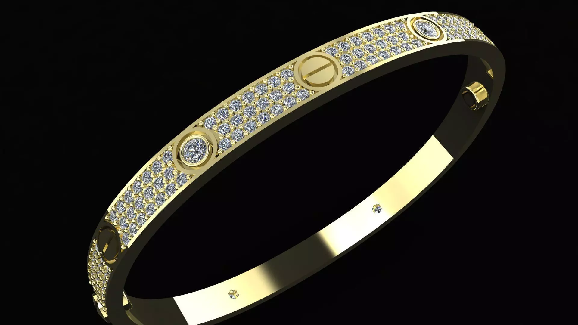 CARTIER LOVE Bracelet with the Stones 3d printing model 3D print model_8