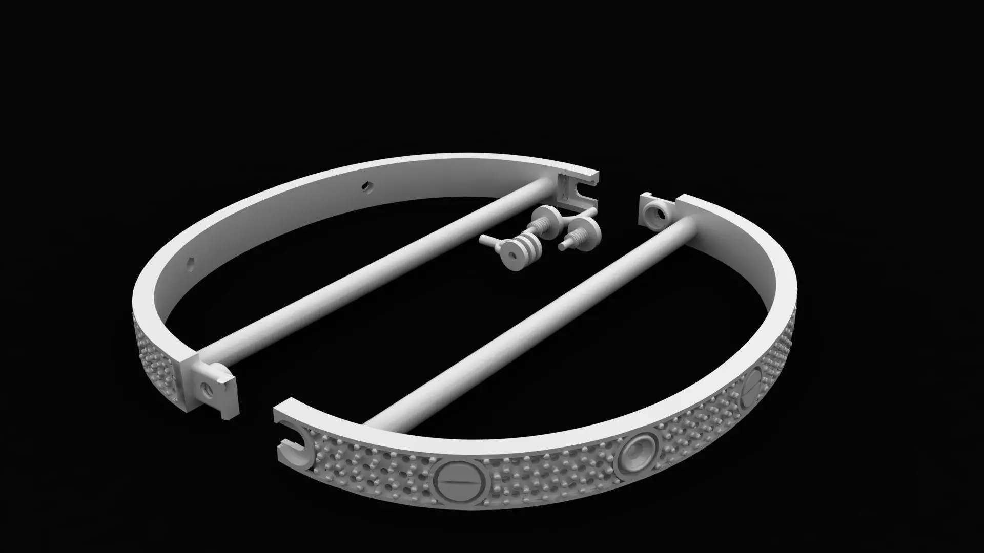 CARTIER LOVE Bracelet with the Stones 3d printing model 3D print model_19
