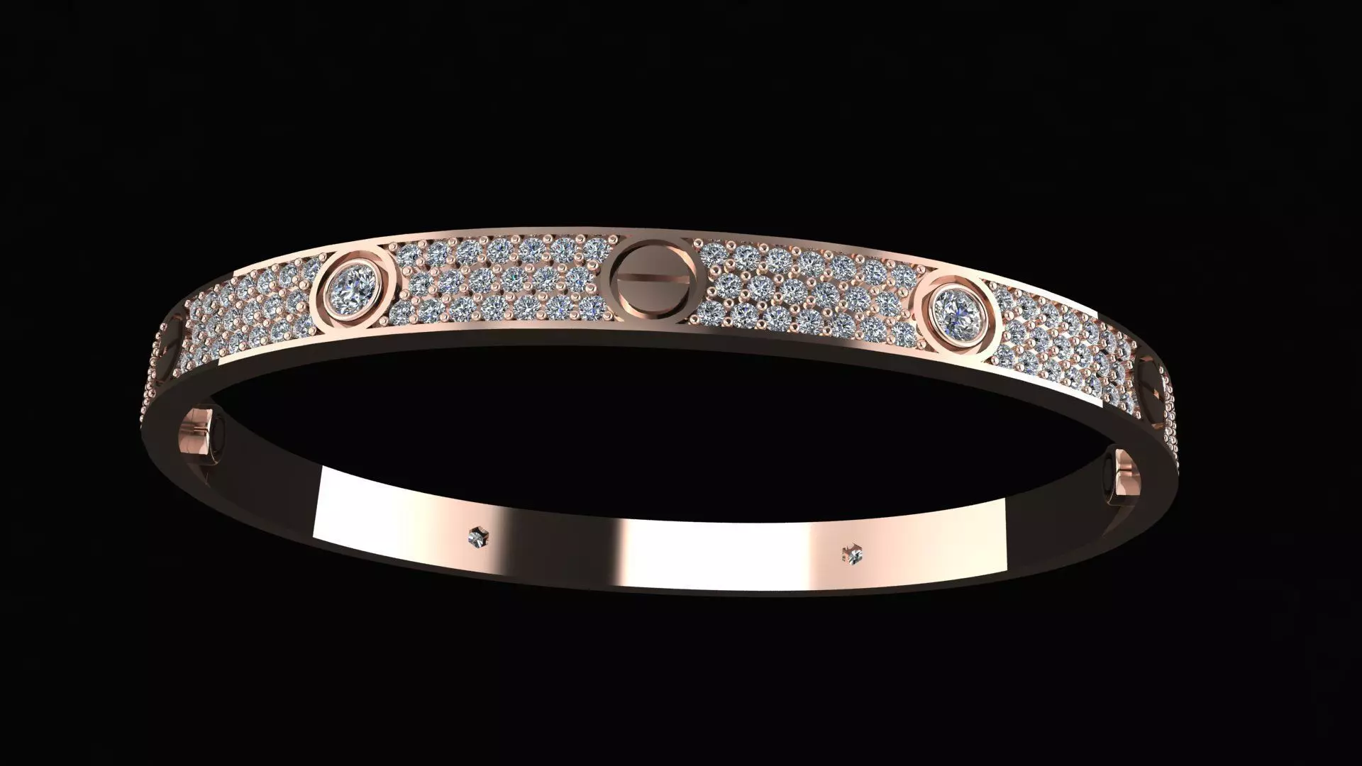 CARTIER LOVE Bracelet with the Stones 3d printing model 3D print model_14