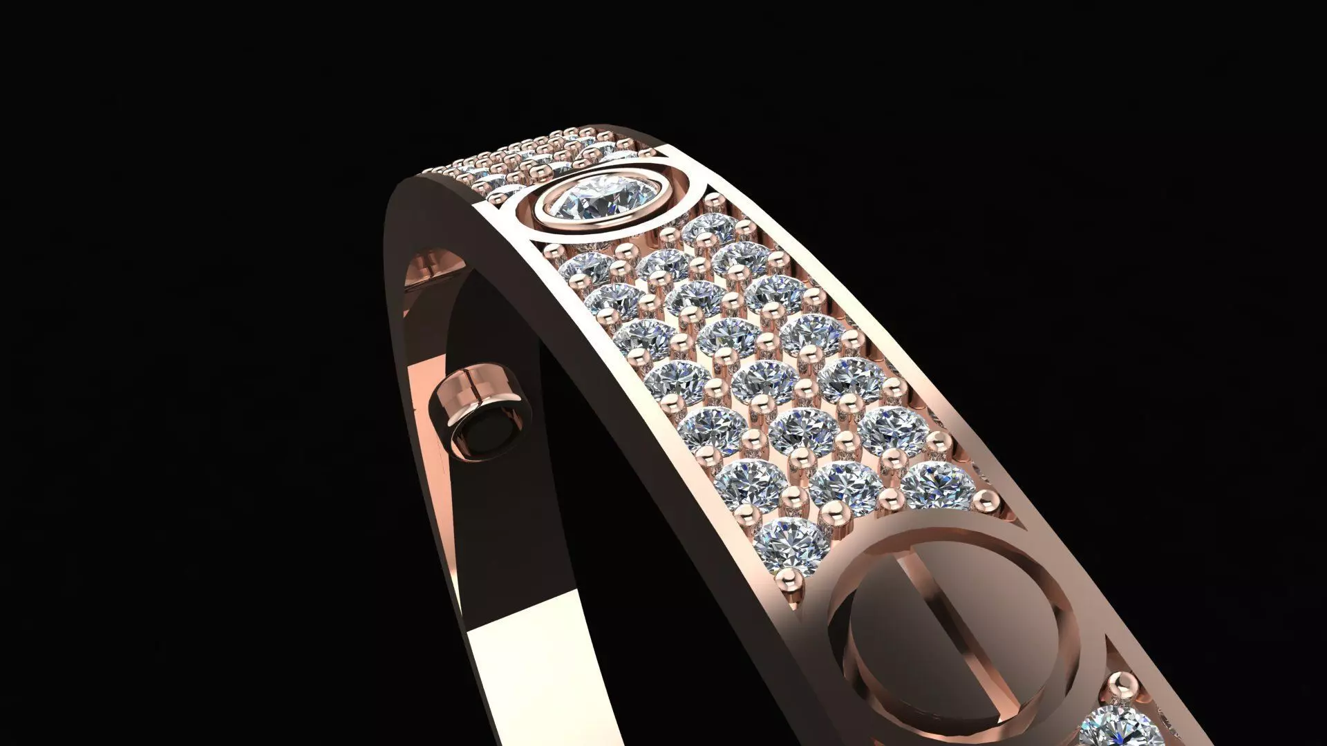 CARTIER LOVE Bracelet with the Stones 3d printing model 3D print model_20
